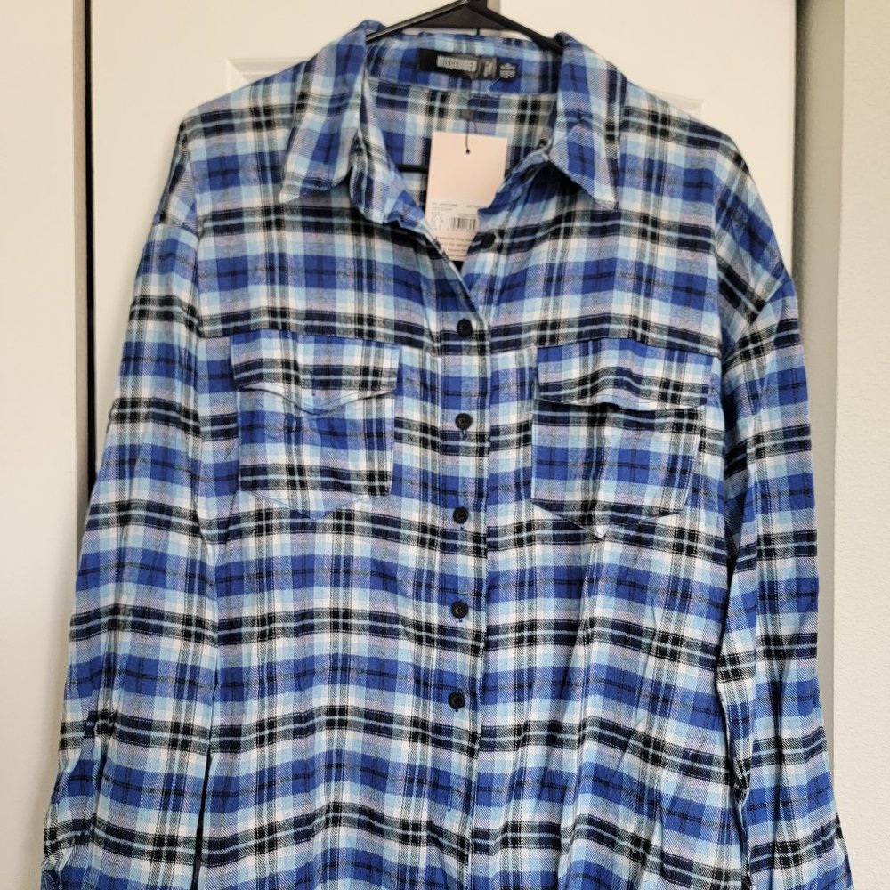 MISGUIDED long-sleeve flannel